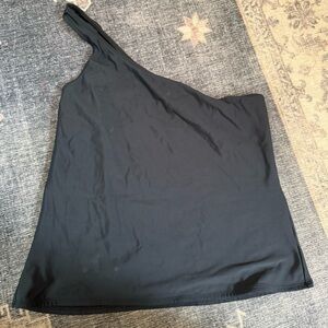 Black One-Shoulder swim top